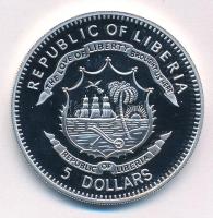 Libéria 2009. 5$ Cu "Nagy Hadvezérek - Lord Nelson admirális" multicolor festéssel, kapszu...