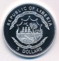 Libéria 2009. 5$ Cu "Nagy Hadvezérek - Sir Francis Drake" multicolor festéssel, kapszulába...