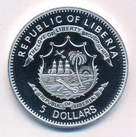 Libéria 2009. 5$ Cu "Nagy Hadvezérek - Bonaparte Napóleon" multicolor festéssel, kapszuláb...