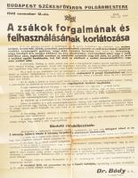 cca 1915-1916 8 db első világháborús nagy méretű hirdetmény plakát: sorozás, árszabályozás. áruk for...