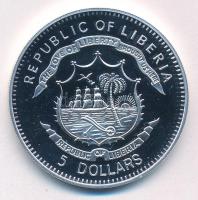 Libéria 2009. 5$ Cu "Nagy Hadvezérek - Charles de Gaulle" multicolor festéssel, kapszulába...