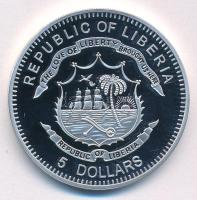 Libéria 2009. 5$ Cu "Nagy Hadvezérek - Szvatopluk" multicolor festéssel, kapszulában T:PP
...