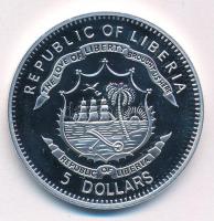 Libéria 2009. 5$ Cu "Nagy Hadvezérek - Hannibál" multicolor festéssel, kapszulában T:PP
L...