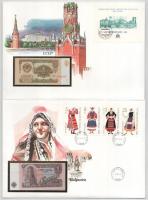 Vegyes 7db-os bankjegyes boríték tétel, mind különféle, közte: India, Srí Lanka, Szovjetunió, Bulgár...