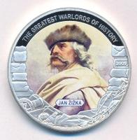 Libéria 2009. 5$ Cu "Nagy Hadvezérek - Jan Žižka" multicolor festéssel, kapszulában T:PP Liberia 2009. 5 Dollars Cu "The Greatest Warlords of History - Jan Žižka" with multicolor picture, in capsule C:PP