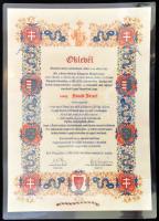 2010 A Szent György Lovagrend tagsági oklevele ünnepélyes eskütétellel Laminált 30x40 cm