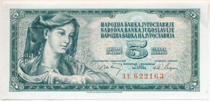 Jugoszlávia 1968. 5D T:AU Yugoslavia 1968. 5 Dinara C:AU