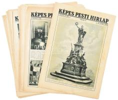 1928-1936 Képes Pesti Hírlap Horthy Miklóssal, valamint más történelmi személyekkel és eseményekkel kapcsolatos számai, össz. 25 db, vegyes állapotban