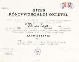 1946 Okleveles és hiteles könyvvizsgálói oklevél jó állapotban