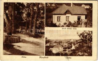 Kácsfürdő (Kács-Tapolca), sétány, látkép, Szabó Sándor üzlete (EK)