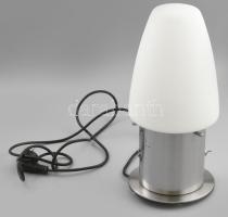 Retro asztali lámpa, tejüveg búrával, hibátlan, jelzéssel, m: 35 cm