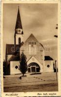 1942 Muraszombat, Murska Sobota; Római katolikus templom. Zvér János kiadása / church (szakadás / tear)
