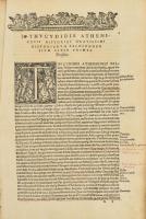 1543 Thucydidis Atheniensis historiographi de bello Peloponnensium Atheniensium. Libri VIII. [Thuküd...