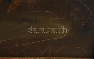 MCP jelzéssel: Kerékpározók. Olaj, vászon. Dekoratív, kissé sérült fakeretben. 80x61 cm