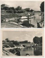 Baja, Marx tér, Járásbíróság, Béke tér, Tanácsháza, Készruha bolt, Sugovia a híddal, Kamarás Duna hí...