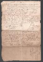 1664-1669 2 db kézzel írt, francia nyelvű levél