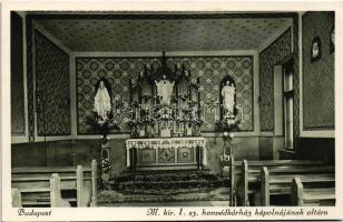 Budapest XIII. M. kir. I. sz. honvéd kórház kápolnájának oltára, belső