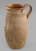 cca 1900 Dunántúli lekváros köcsög, oldalán sérüléssel, m: 23 cm