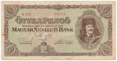 1945. 50P T:F folt, kis anyaghiány az egyik saroknál Adamo P15