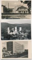 Diósgyőr (Miskolc), vár, szocialista épület, utca, hús és fűszerbolt - 3 db modern Képzőművészeti Alap képeslap