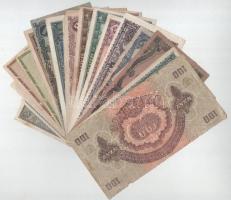 17db-os vegyes, kisebb részt Korona-, nagyobb részt Pengő bankjegyekből álló tétel T:F,VG pár darab ...