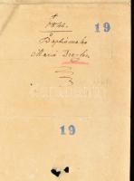 1845 Dág Keresztlevél sérült viaszpecséttel, kis hiánnyal