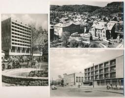 Salgótarján, Karancs szálló, Magyar Nemzeti Bank, Megyei tanácsház, autóbuszok, templom, Zagyvaróna ...