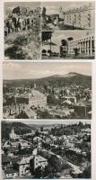Salgótarján, templom, tanácsház, Megyei tanács, Madách gimnázium - 5 db modern Képzőművészeti Alap képeslap