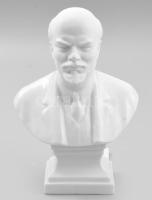 Herendi Lenin porcelán büszt, fehér mázas és biszkvit, hibátlan, jelzett, m: 17 cm