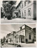 Somogy vármegye: Marcali járási tanács kórháza, Lengyeltóti kórház, Mosdós iskolaszanatórium, Öreglak (kastélyok) - 4 db modern Képzőművészeti Alap képeslap