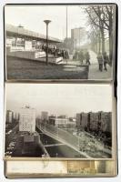 cca 1945-1980 Óbudai részletek, események, eredmények, albumba rendezett képeslapok, 16×11 cm