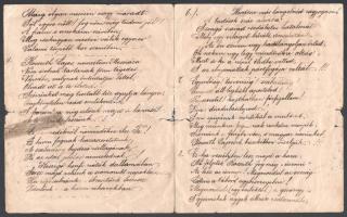 1900 A nagykőrösi Kossuth-szobor leleplezésénél Szabolcska Mihály által elszavalt, költemény, kézzel...