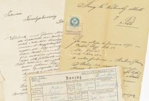 1893-1930 A győri alispán által kiadott hivatalos levelek, 11 db