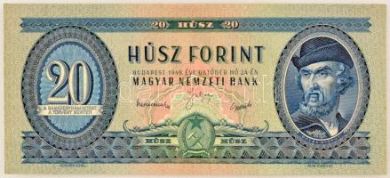 1949. 20Ft "C 563 010629" T:AU kissé hullámos papír Adamo F10