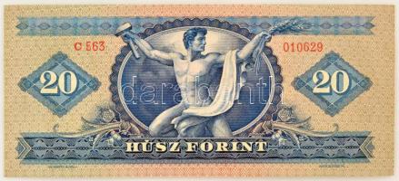 1949. 20Ft "C 563 010629" T:AU kissé hullámos papír Adamo F10