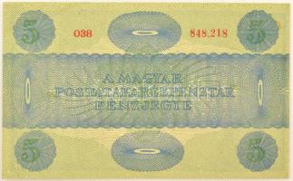 1919. 5K "MÁS TÖRVÉNYES..." "038 848.218" T:AU,XF hajtatlan, nagyobb saroktörés ...
