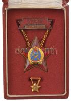 ~1950. "Szakma kiváló dolgozója - Közl. Építés" Rákosi-címeres műgyantás kitüntetés hátoldalán "39283" sorszámmal, eredeti dombornyomott tokban T:AU