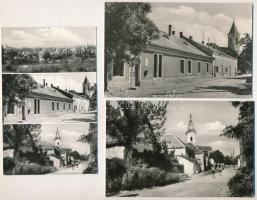 Hajmáskér, Fő utca, templom, posta, - 3 db modern Képzőművészeti Alap képeslap