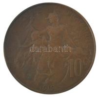 Franciaország 1916. 10c bronz, Madrid-i veret T:VF France 1916. 10 Centimes bronze, Madrid mint C:VF Krause KM#843