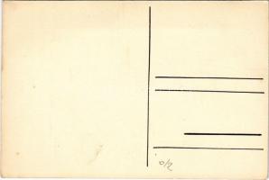 Hullámzó Balaton tetején, kézzel rajzolt finoman erotikus képeslap