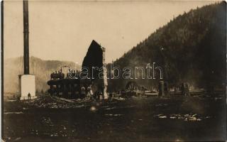 Első világháborús osztrák-magyar katonai hadszíntér, zsilip, vízerőmű romjai / WWI K.u.k. Austro-Hungarian military, ruins of a power plant. photo