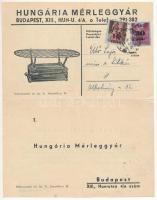 Hungária Mérleggyár. Budapest, Vilmos császár út 54. Hoffmann Béla cégtulajdonos - kinyitható reklám...