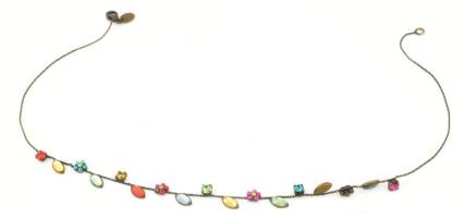 . Zazou France fém és köves nyaklánc jelzett dobozával