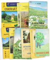 11 db magyarországi turistatérkép (Gerecse, Pilis, Börzsöny, stb.)