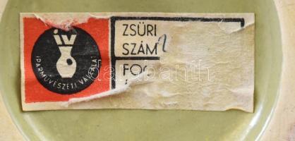 Gorka Géza iparművészeti kerámia váza, címkével jelzett, oldalán pattanással, m: 24 cm