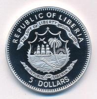 Libéria 2010. 5$ ezüstözött Cu "A történelem legnagyobb hadurai - Leónidasz" részben multi...