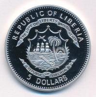 Libéria 2011. 5$ ezüstözött Cu "A történelem legnagyobb hadurai - Paul von Hindenburg" rés...