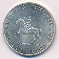 Törökország 1972. 50L Ag "Kemal Atatürk bevonulása Smyrnába" T:AU Turkey 1972. 50 Lira "Kemal Atatürk's Entry into Smyrna" C:AU