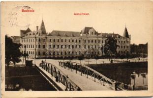 1917 Ceské Budejovice, Budweis; Justiz Palast / palace of justice (EK)
