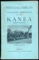 Kanea (Kréta-szigetén). Balkáni piacok a háború után - Gazdasági ismertető XV. füzet. Bp., 1914, M. Kir. Kereskedelmi Múzeum (Stephaneum-ny.), 28 p.+14 (fekete-fehér fotók) t. Kiadói tűzött papírkötés, a borítón kis sérüléssel, helyenként kisebb foltokkal.